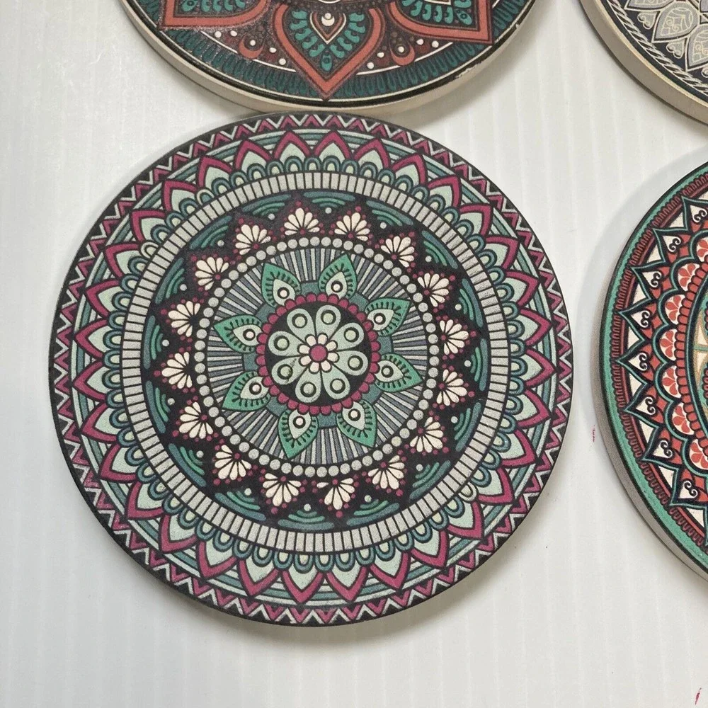 Mandala Coasters Bohemian Ceramic 4